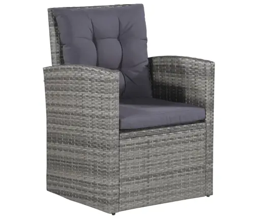 Sodo Poilsio Baldų Komplektas Su Pag., 6D., Pilk. Sp., Polir.