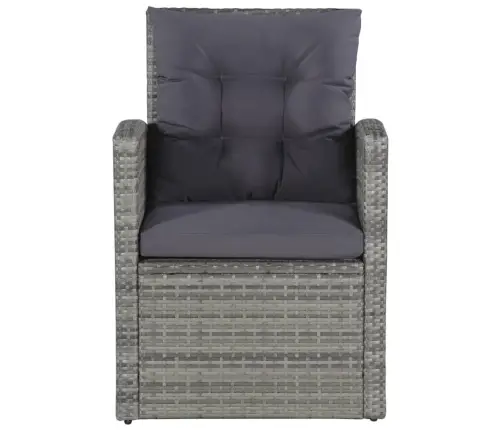 Sodo Poilsio Baldų Komplektas Su Pag., 6D., Pilk. Sp., Polir.