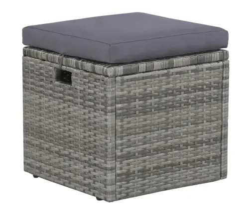 Sodo Poilsio Baldų Komplektas Su Pag., 6D., Pilk. Sp., Polir.