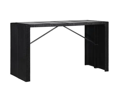 9-Osaline Aiamööblikomplekt, Polürotang, Must