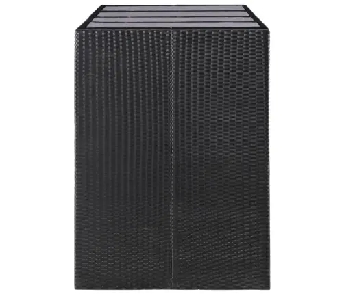 9-Osaline Aiamööblikomplekt, Polürotang, Must