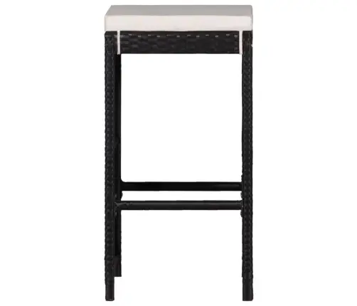 9-Osaline Aiamööblikomplekt, Polürotang, Must