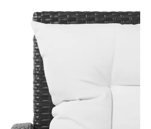 5-Daļīgs Dārza Atpūtas Mēbeļu Komplekts Ar Matračiem, Pe, Melns Vidaxl