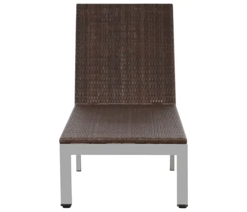 Sauļošanās Zvilnis Ar Riteņiem, Brūna Pe Rotangpalma Vidaxl