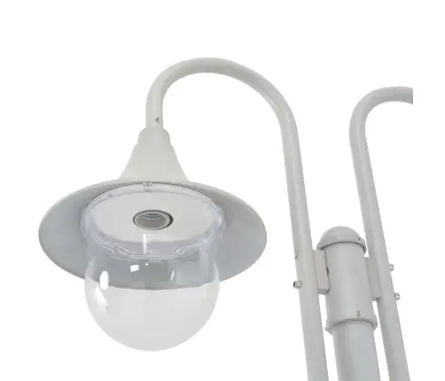 Sodo Šviestuvas, E27, 220cm Aliuminis, 2 Žibintai, Baltas