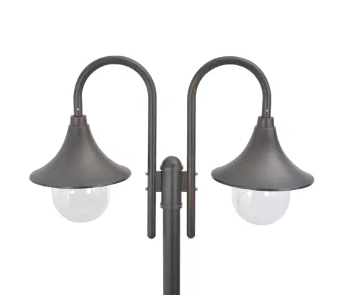 Aialatern, E27 220 cm Alumiinium, Kahe Laternaga, Pronks