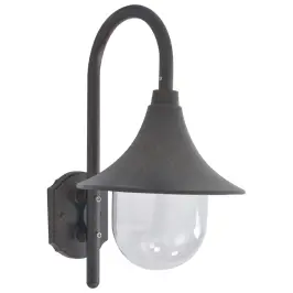 Dārza Sienas Lampa, E27, 42 Cm, Alumīnijs, Bronzas Krāsā Vidaxl