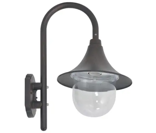 Dārza Sienas Lampa, E27, 42 Cm, Alumīnijs, Bronzas Krāsā Vidaxl