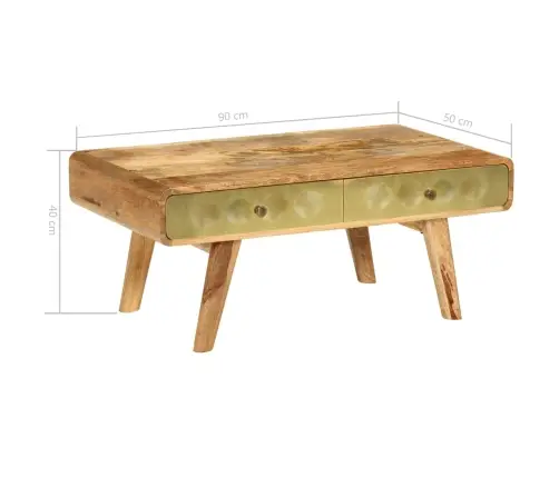 Kavos Staliukas, 90X50X40 cm Mango Medienos Masyvas