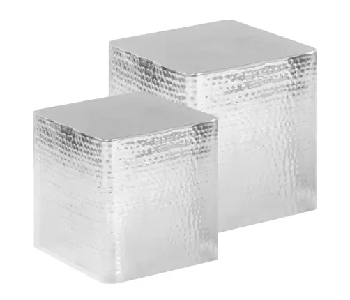 Kafijas Galdiņi, 2 Gab., Sudraba Krāsa, Alumīnijs Vidaxl