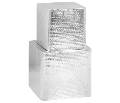 Kafijas Galdiņi, 2 Gab., Sudraba Krāsa, Alumīnijs Vidaxl