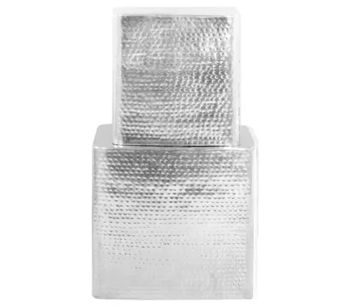 Kafijas Galdiņi, 2 Gab., Sudraba Krāsa, Alumīnijs Vidaxl