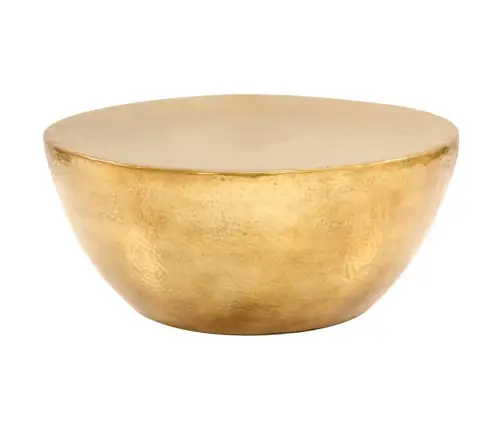 Kafijas Galdiņš, Kalts Alumīnijs, Misiņa Krāsa, 70X30 Cm Vidaxl