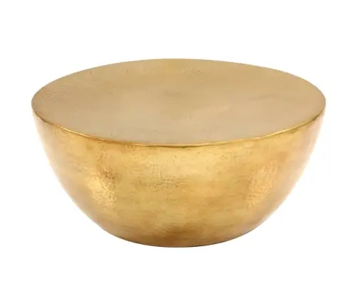 Kafijas Galdiņš, Kalts Alumīnijs, Misiņa Krāsa, 70X30 Cm Vidaxl