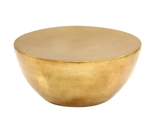 Kafijas Galdiņš, Kalts Alumīnijs, Misiņa Krāsa, 70X30 Cm Vidaxl