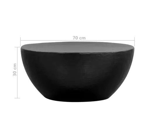 Kafijas Galdiņš, Kalts Alumīnijs, Melns, 70X30 Cm Vidaxl