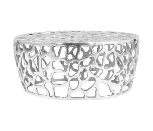 Kafijas Galdiņš, Sakausēts Alumīnijs, 70X30 Cm, Sudraba Krāsa Vidaxl