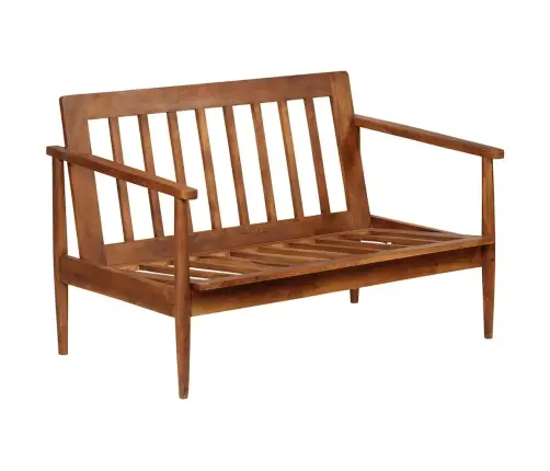 Divvietīgs Dīvāns, Brūns, Dabīgā Āda, Akācijas Koks Vidaxl