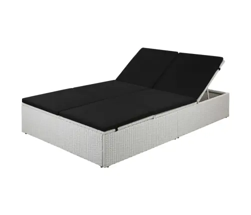 Saulės Gultas Su Čiužinuku, Juodas, Poliratanas