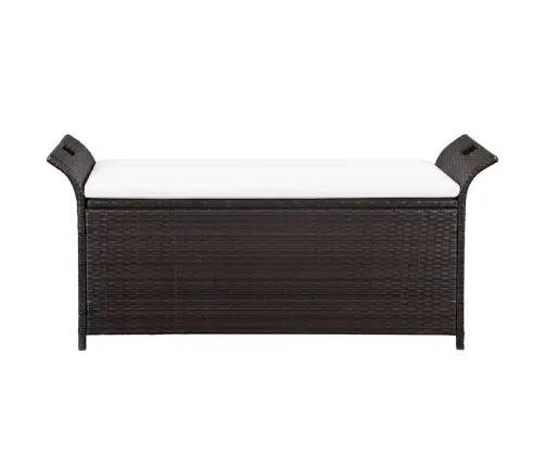 Uzglabāšanas Sols Ar Matraci, 138 Cm, Pe Rotangpalma, Brūns Vidaxl