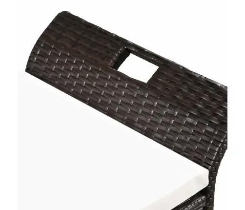 Uzglabāšanas Sols Ar Matraci, 138 Cm, Pe Rotangpalma, Brūns Vidaxl