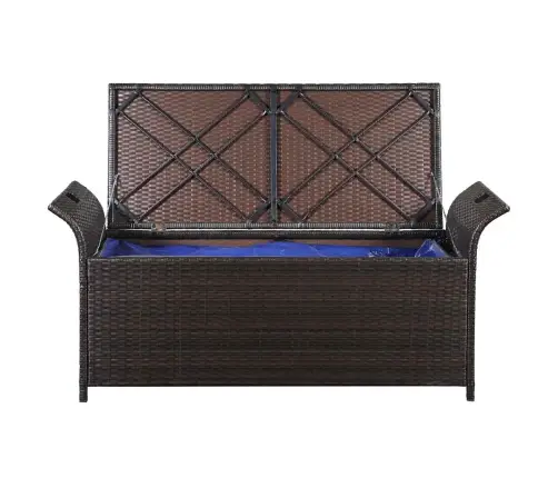 Uzglabāšanas Sols Ar Matraci, 138 Cm, Pe Rotangpalma, Brūns Vidaxl