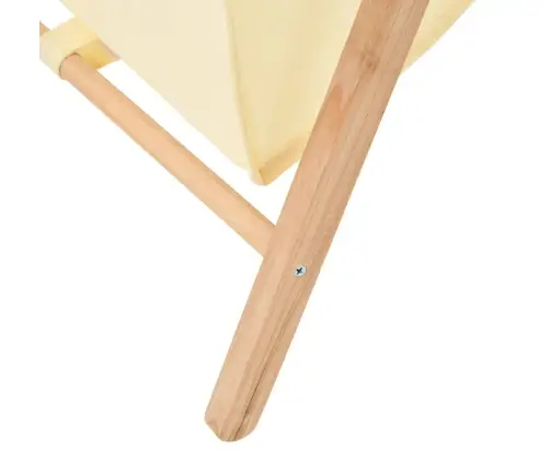 Skalbinių Krepšys, Smėlio, 42X41X64cm Kedro Mediena Ir Audinys