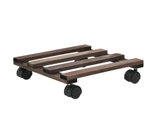 Augu Paliktņi Ar Riteņiem, 4 Gab., 25X25 Cm, Ciedru Koks Vidaxl