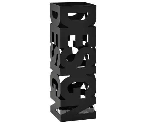 Lietussargu Turētājs, Melns Tērauds  Vidaxl