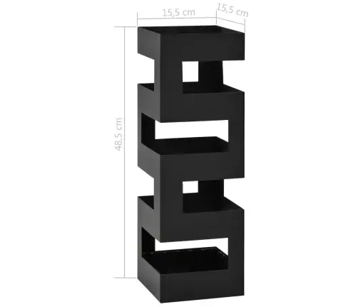 Lietussargu Turētājs, Melns Tērauds  Vidaxl