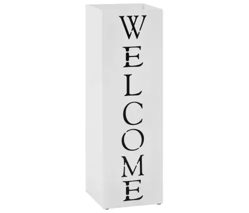 Lietussargu Statīvs Welcome, Balts Tērauds  Vidaxl