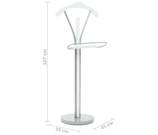 Uzvalka Pakaramais, 45X35X107 Cm, Balts Vidaxl