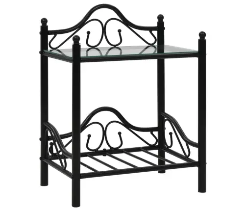 Nakt. Stal., 2Vnt., Plien. Ir Grūd. Stikl., 45X30,5X60cm Juodi Nakt. Stal., 2Vnt., Plien. Ir Grūd. Stikl., 45X30,5X60cm Juodi