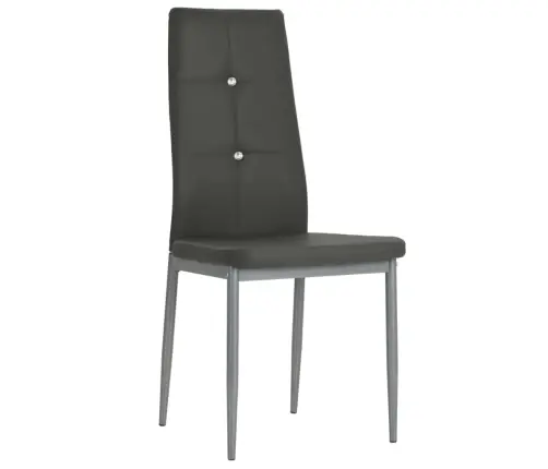 Virtuves Krēsli, 2 Gab., Pelēka Mākslīgā Āda Vidaxl