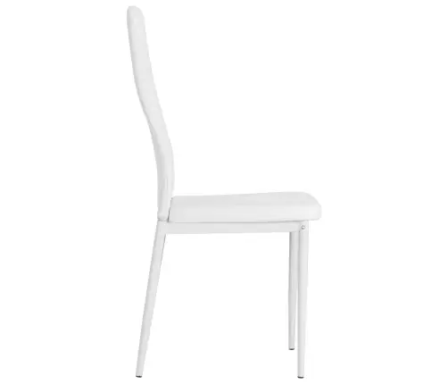 Virtuves Krēsli, 2 Gab., Balta Mākslīgā Āda Vidaxl