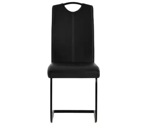 Konsoles Virtuves Krēsli, 2 Gab., Melna Mākslīgā Āda Vidaxl Konsoles Virtuves Krēsli, 2 Gab., Melna Mākslīgā Āda Vidaxl