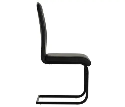 Konsoles Virtuves Krēsli, 4 Gab., Melna Mākslīgā Āda Vidaxl