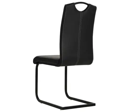 Konsoles Virtuves Krēsli, 4 Gab., Melna Mākslīgā Āda Vidaxl