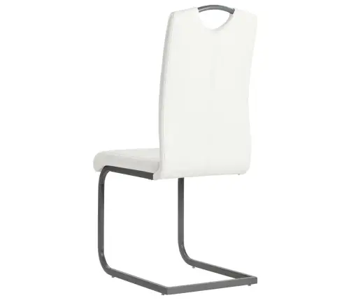 Konsoles Virtuves Krēsli, 2 Gab., Balta Mākslīgā Āda Vidaxl