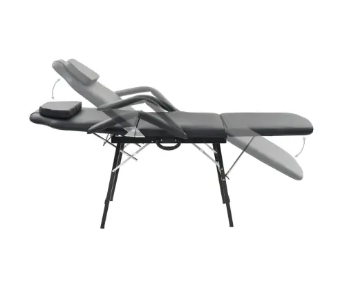 Kaasaskantav Näohooldustool, Kunstnahast, 185 X 78 X 76 Cm Must