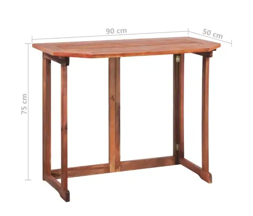 2-Daļīgs Bistro Mēbeļu Komplekts, Akācijas Masīvkoks Vidaxl