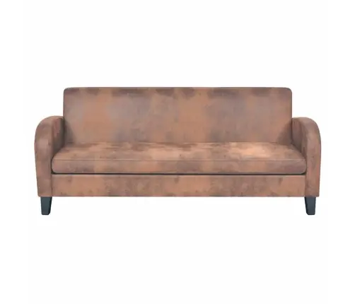 Dīvānu Komplekts, 2 Gab., Mākslīgā Zamšāda, Brūns Vidaxl