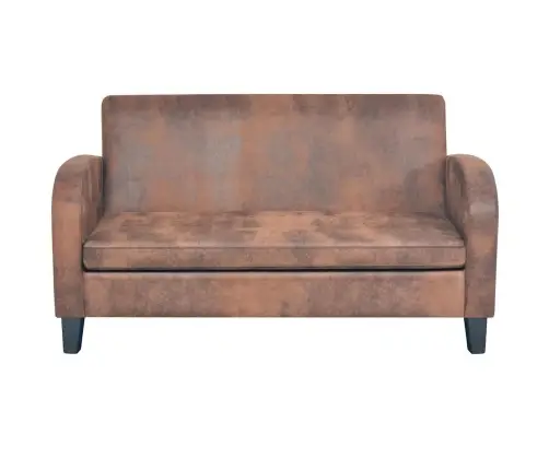 Dīvānu Komplekts, 2 Gab., Mākslīgā Zamšāda, Brūns Vidaxl