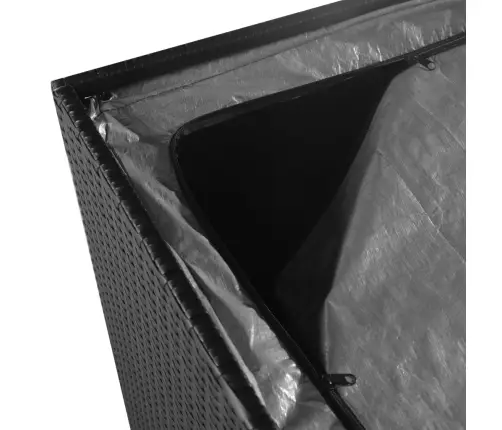 Dārza Uzglabāšanas Kaste, Melna, 150X100X100 Cm, Pe Rotangpalma Vidaxl