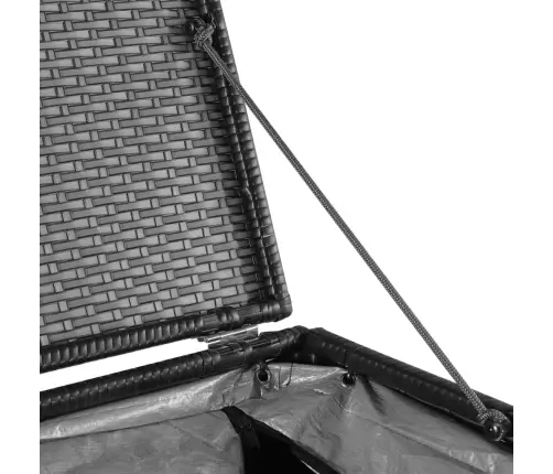 Dārza Uzglabāšanas Kaste, Melna, 150X100X100 Cm, Pe Rotangpalma Vidaxl