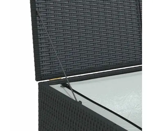 Dārza Uzglabāšanas Kaste, Melna, 150X100X100 Cm, Pe Rotangpalma Vidaxl