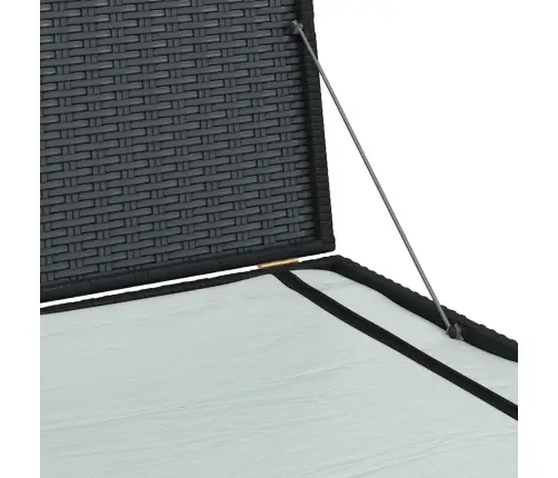 Dārza Uzglabāšanas Kaste, Melna, 150X100X100 Cm, Pe Rotangpalma Vidaxl