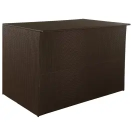 Dārza Uzglabāšanas Kaste, Brūna, 150X100X100 Cm, Pe Rotangpalma Vidaxl