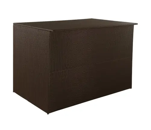 Dārza Uzglabāšanas Kaste, Brūna, 150X100X100 Cm, Pe Rotangpalma Vidaxl