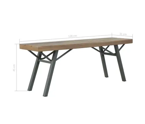 Sodo Suoliukas, 120 cm Akacijos Medienos Masyvas